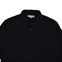 COTTON TWILL L/S SHIRT, 99 DEEP BLACK