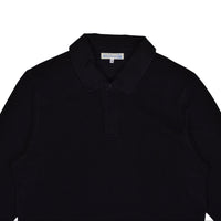 STURDY COTTON INTERLOCK JERSEY RUGBY SHIRT - 99 BLACK