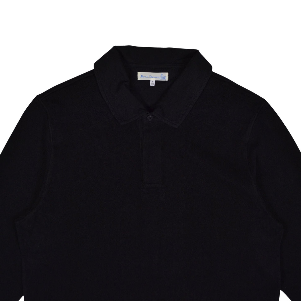 STURDY COTTON INTERLOCK JERSEY RUGBY SHIRT - 99 BLACK