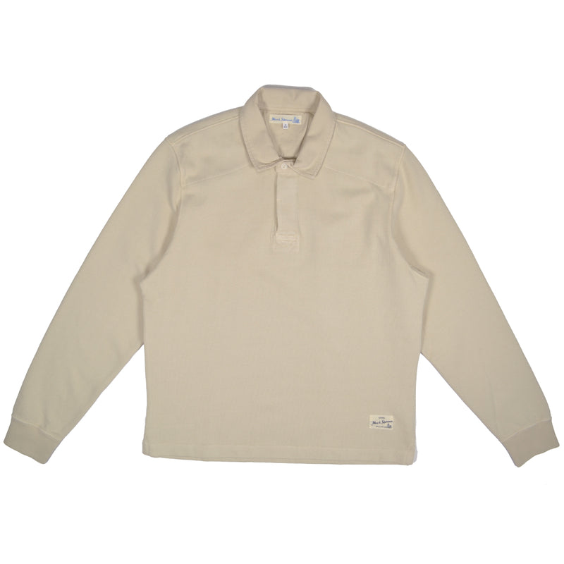 Beige long-sleeve shirt on a white background