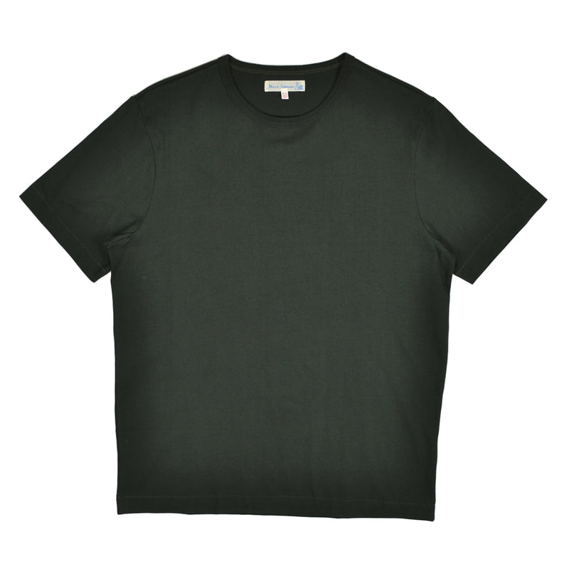 Forest green tee on white background