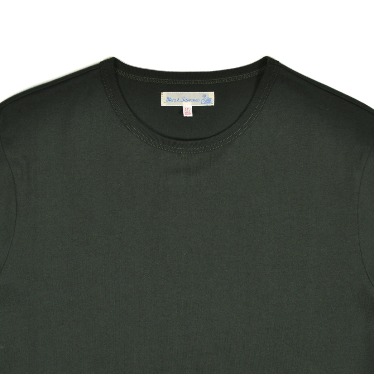 Forest green tee on white background