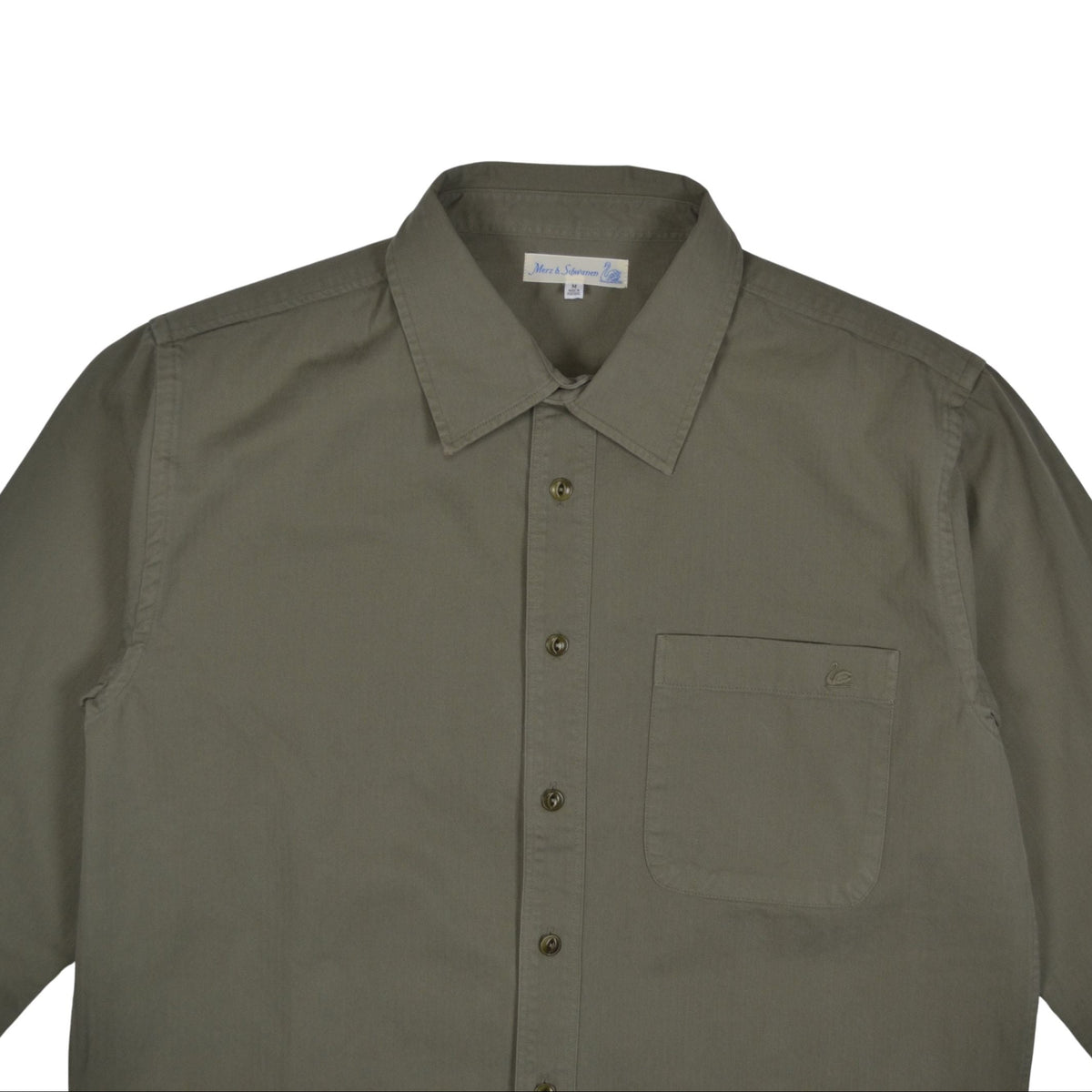HERRINGBONE L/S SHIRT - 40 ARMY