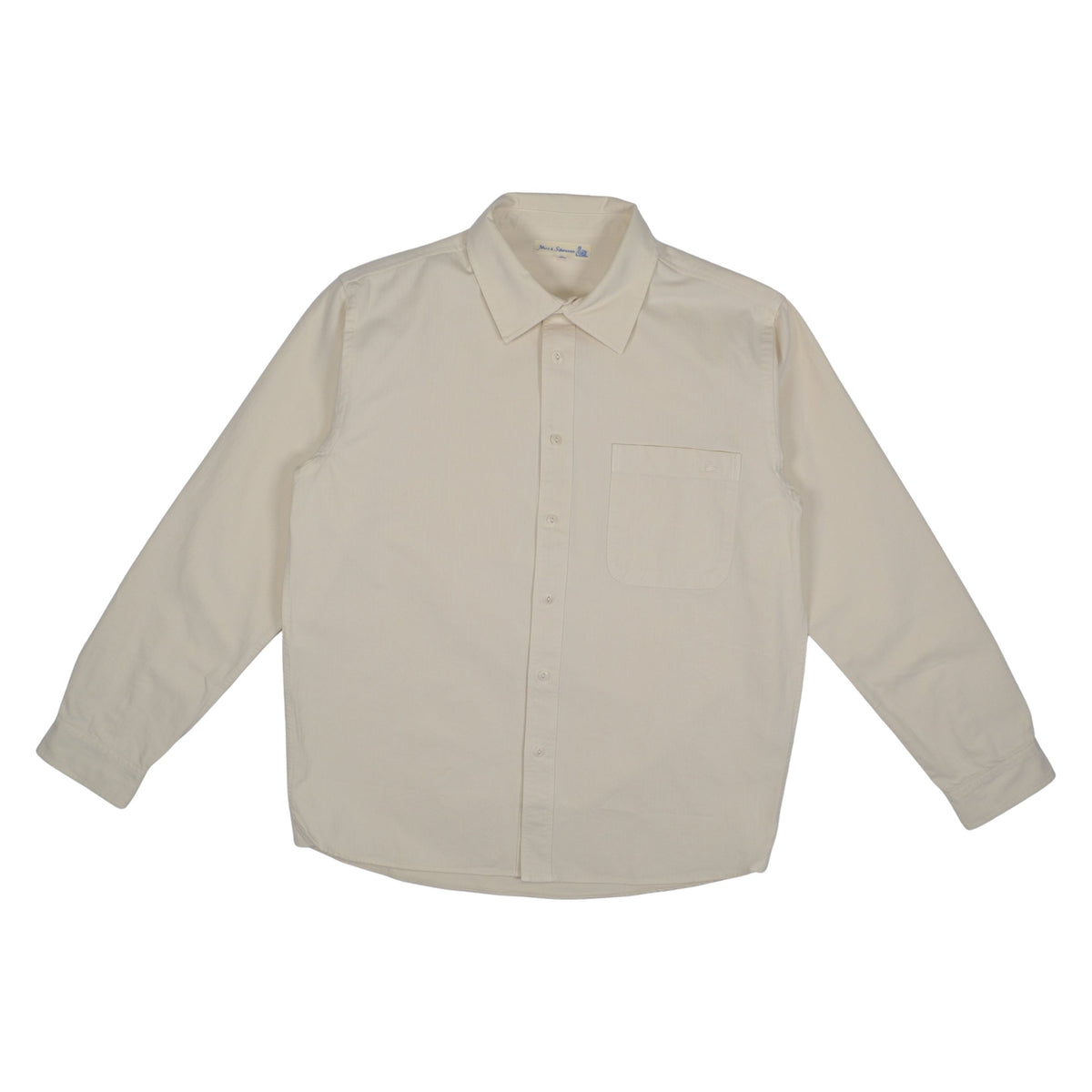 HERRINGBONE L/S SHIRT - 02 NATURE
