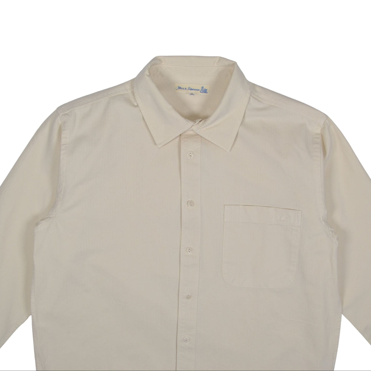 HERRINGBONE L/S SHIRT - 02 NATURE