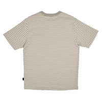 MIDWEIGHT DAILY POCKET TEE - WEEKEND STRIPE: SEABIRD GREY