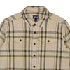 Plaid shirt with visible Patagonia logo on a white background