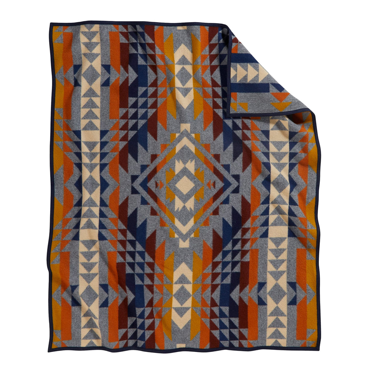 JACQUARD NAPPED THROW - SMITH ROCK / GREY MIX