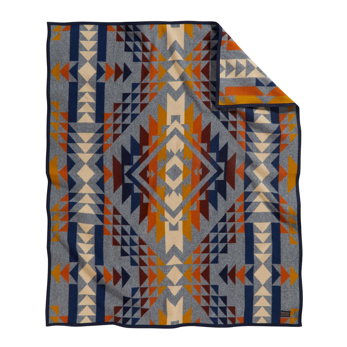 JACQUARD NAPPED THROW - SMITH ROCK / GREY MIX