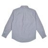 Gray button-up shirt on a white background