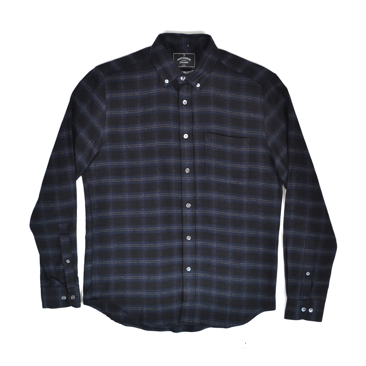 PORTUGUESE FLANNEL CACHAL L/S - BLACK