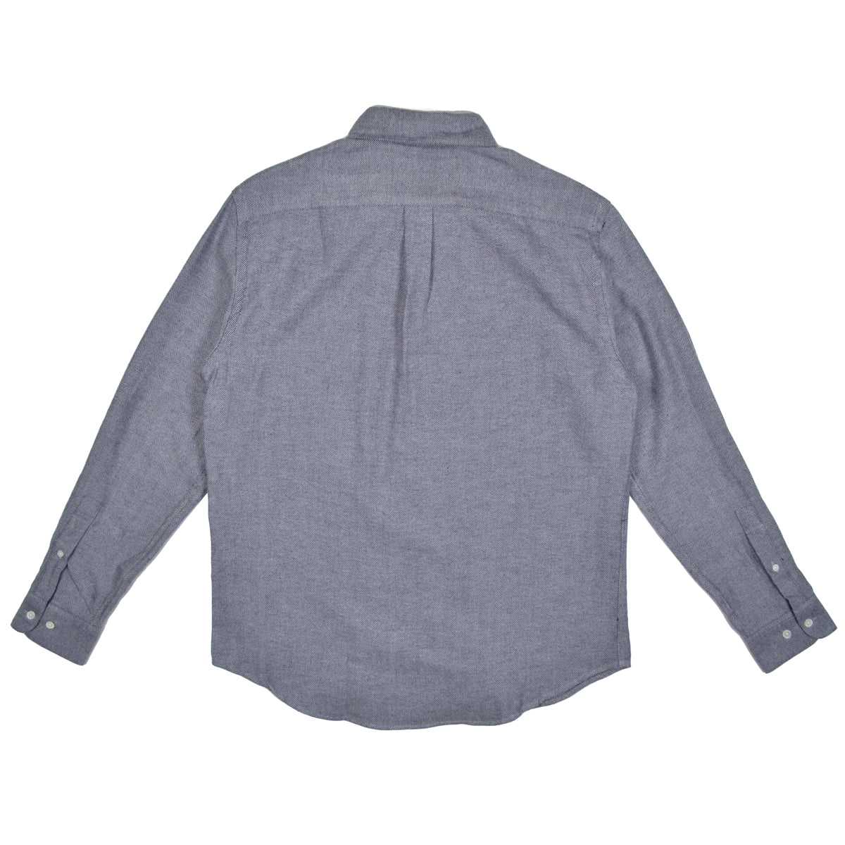 Gray button-up shirt on a white background