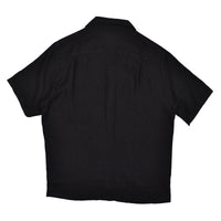 LINEN CAMP COLLAR - BLACK