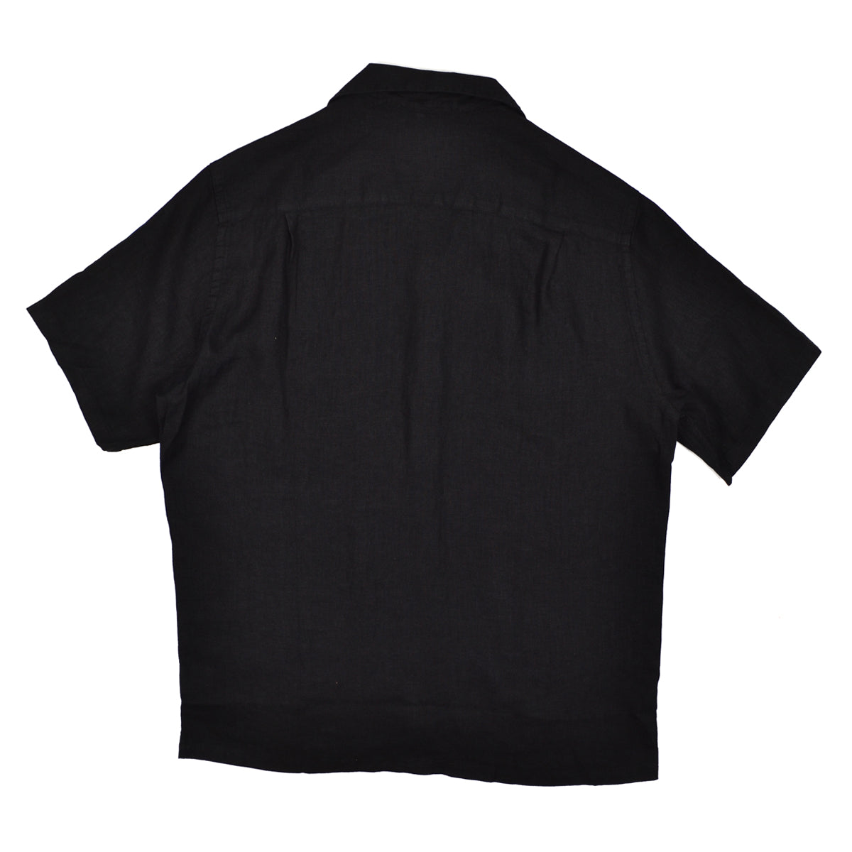 LINEN CAMP COLLAR - BLACK