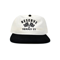 CHECKERED FLAG 2-TONE CAP - NATURAL / BLACK