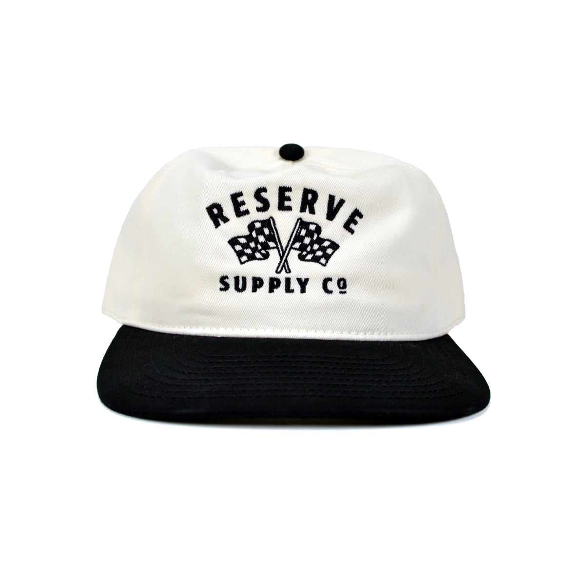 CHECKERED FLAG 2-TONE CAP - NATURAL / BLACK