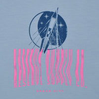 SPACE CITY TEE - POWDER / NAVY / FUSCIA
