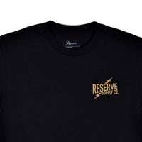 BOLT PATCH TEE - BLACK & GOLD