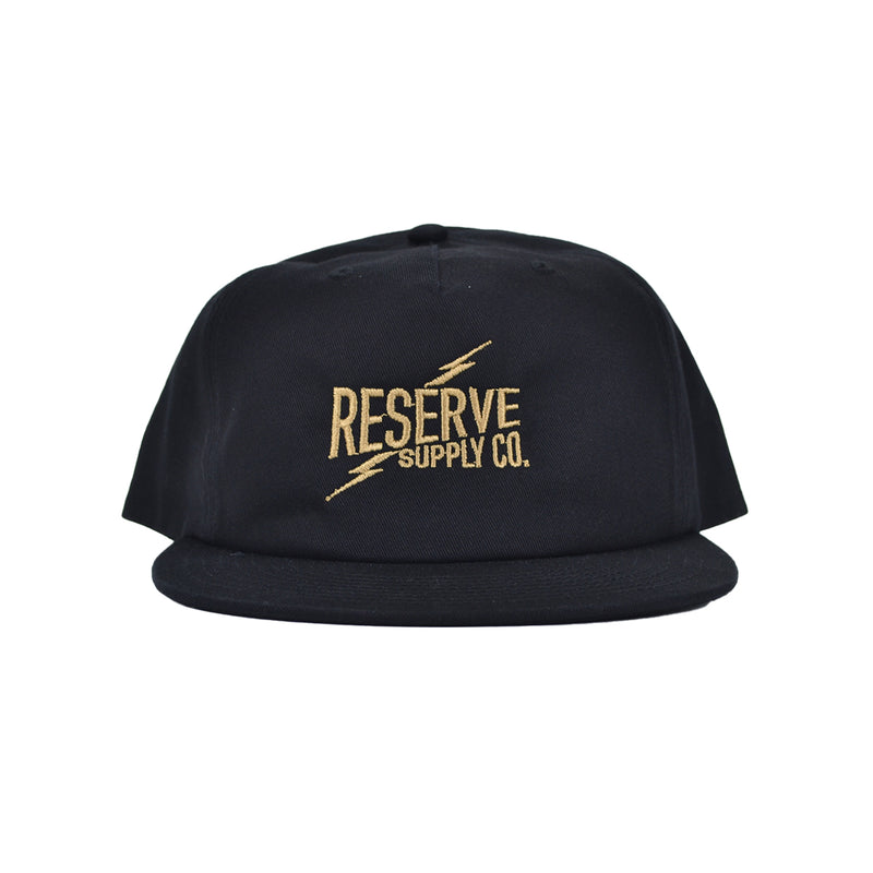 RESERVE SUPPLY COMPANY BOLT PATCH SURF CAP - BLACK