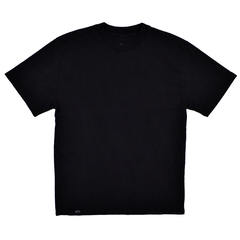 Black t-shirt on a white background