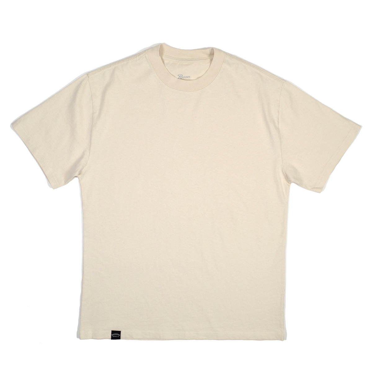 Beige t-shirt on a white background