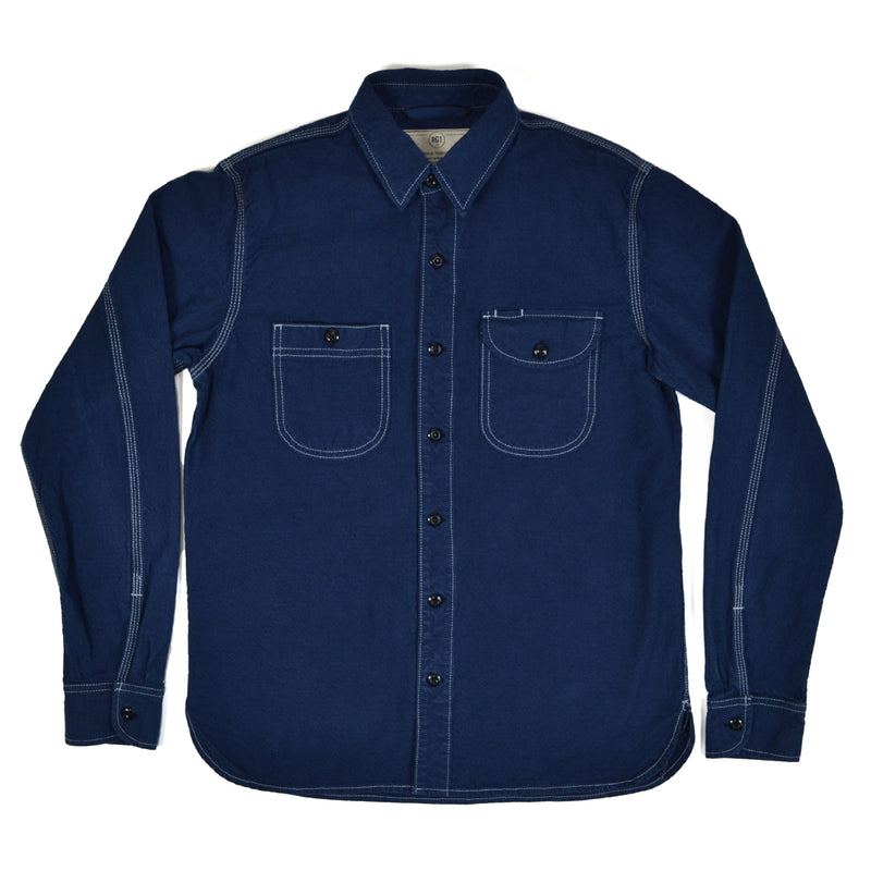 ROGUE TERRITORY WORK SHIRT - OVERDYED BLUE