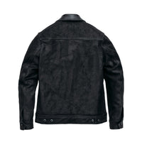 371 SUEDE UNLINED STEERHIDE DELIVERY JACKET - BLACK
