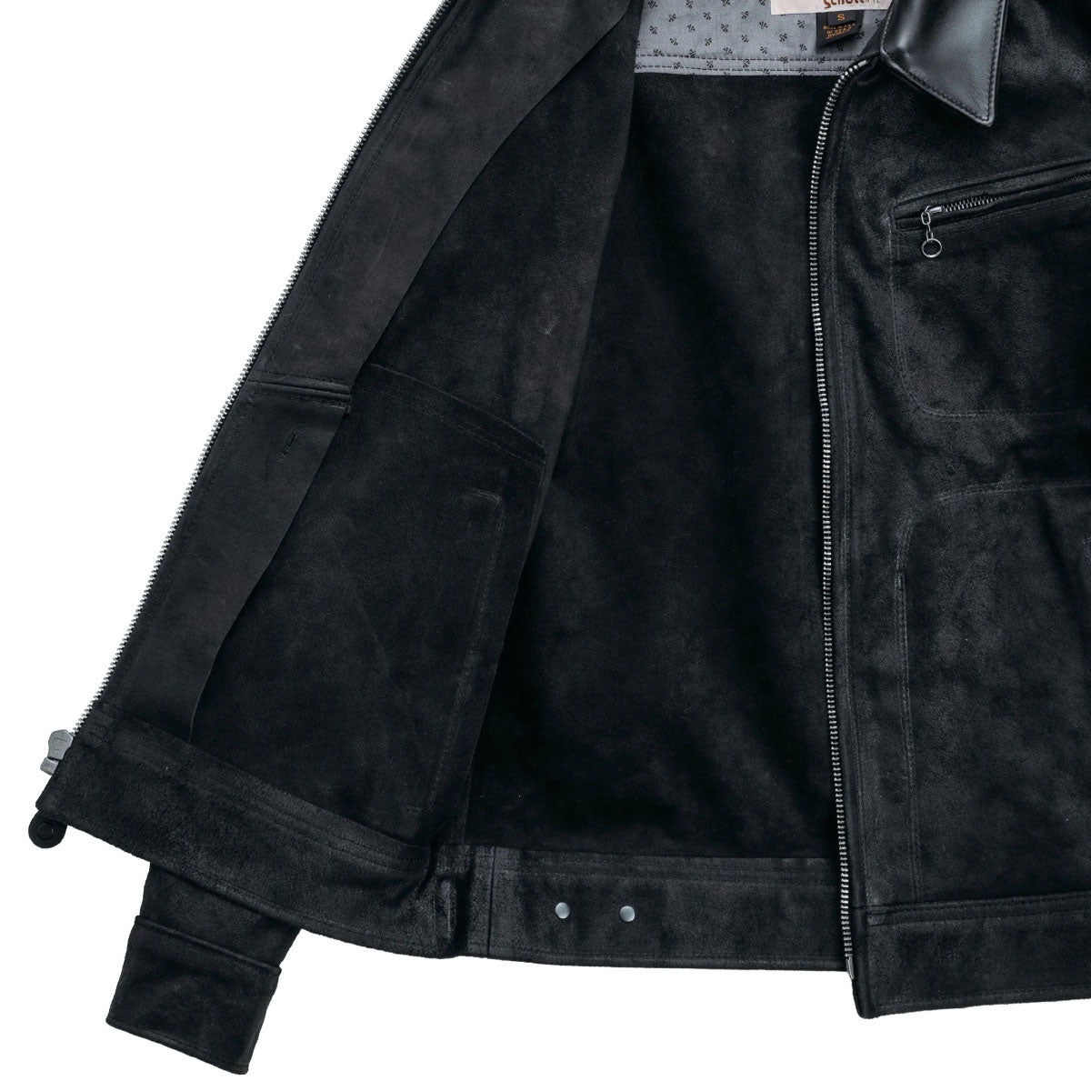 371 SUEDE UNLINED STEERHIDE DELIVERY JACKET - BLACK