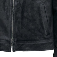371 SUEDE UNLINED STEERHIDE DELIVERY JACKET - BLACK
