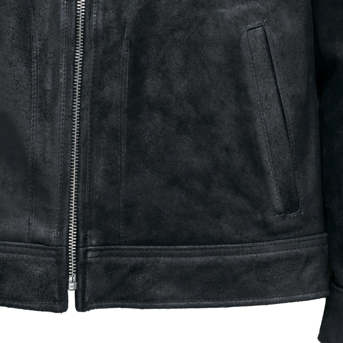 371 SUEDE UNLINED STEERHIDE DELIVERY JACKET - BLACK