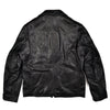 Black leather jacket on a white background