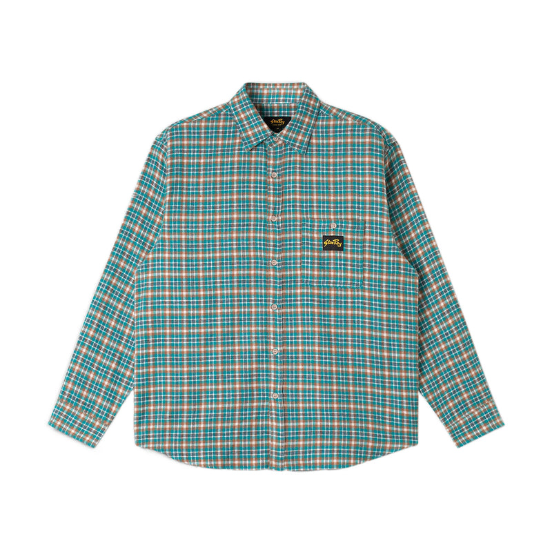 STAN RAY FLANNEL SHIRT - AQUA PLAID