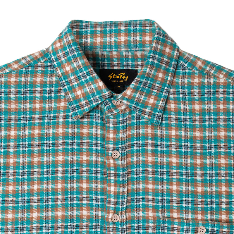 STAN RAY FLANNEL SHIRT - AQUA PLAID