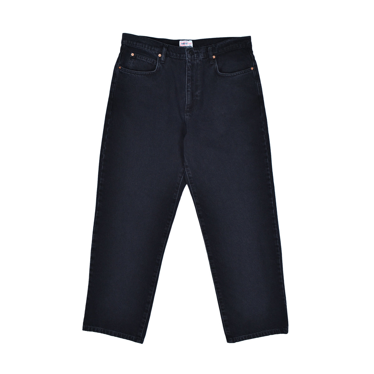 Black jeans on a white background