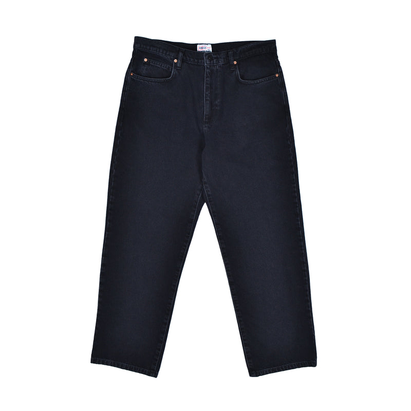 Black jeans on a white background