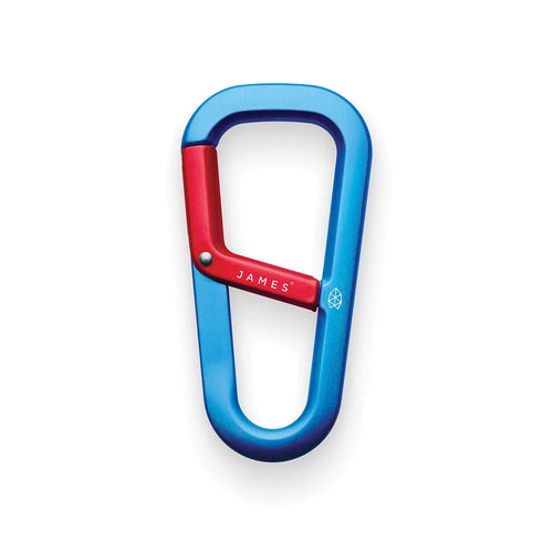 THE JAMES BRAND THE HARDIN CARABINER - CERULEAN / RED