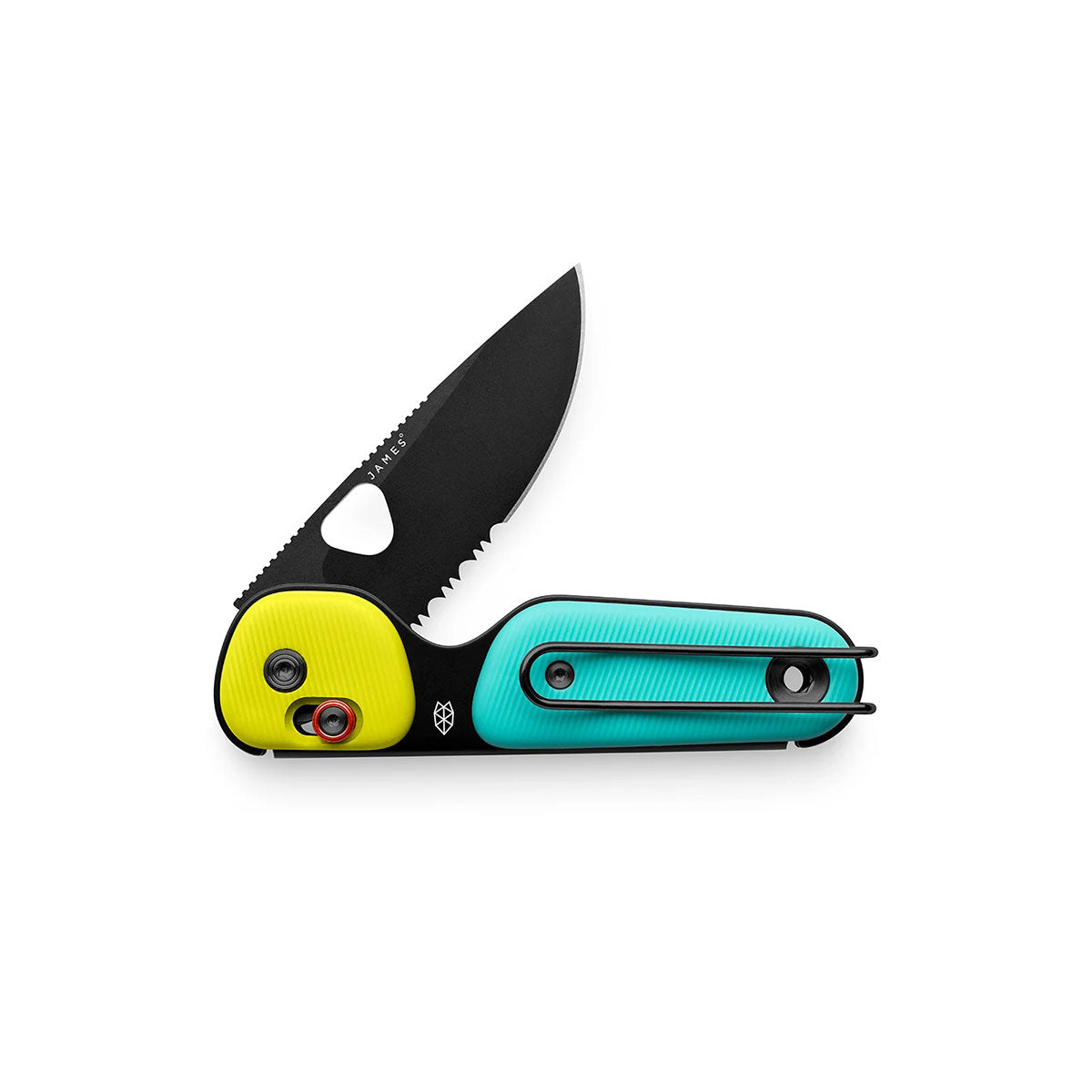 THE JAMES BRAND THE REDSTONE SERRATED - NEON TURQUOISE/BLACK/PP