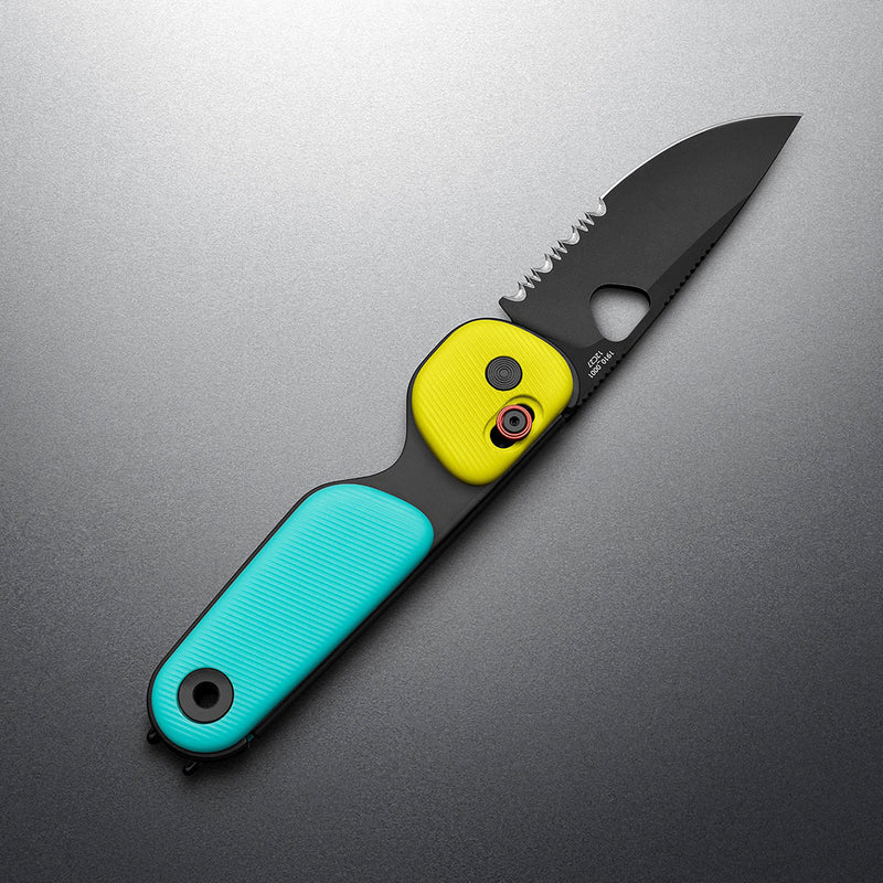 THE JAMES BRAND THE REDSTONE SERRATED - NEON TURQUOISE/BLACK/PP