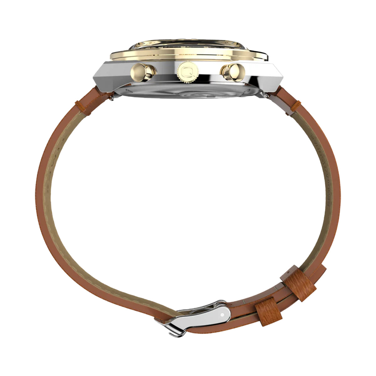 TIMEX CHRONOGRAPH 40MM LEATHER STRAP - CREAM / BLACK / TAN
