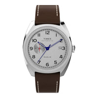 MARLIN SUB-DIAL AUTOMATIC WATCH - BROWN / STAINLESS STEEL / SILVER-TONE