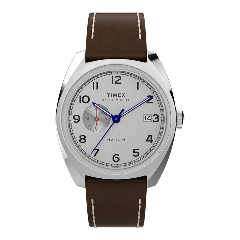 MARLIN SUB-DIAL AUTOMATIC WATCH - BROWN / STAINLESS STEEL / SILVER-TONE
