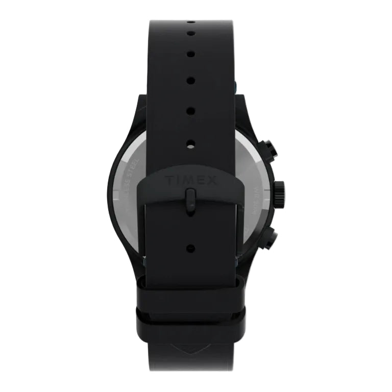 MK1 CHRONOGRAPH 40 MM LEATHER STRAP - BLACK / BLUE