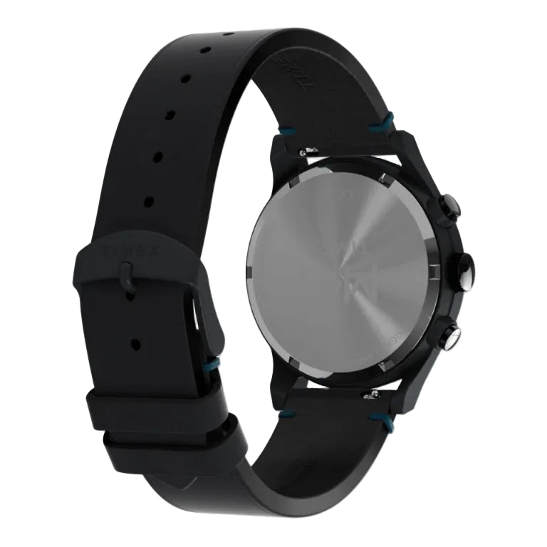 MK1 CHRONOGRAPH 40 MM LEATHER STRAP - BLACK / BLUE