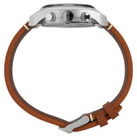 MK1 CHRONOGRAPH 40 MM LEATHER STRAP - SILVER / BLACK / TAN