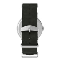 TIMEX WEEKENDER 40MM LEATHER STRAP - OLIVE / SILVER / BLACK