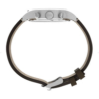 WEEKENDER NEW ENGLAND CHRONO LEATHER 40MM - SILVER / BLACK / BROWN