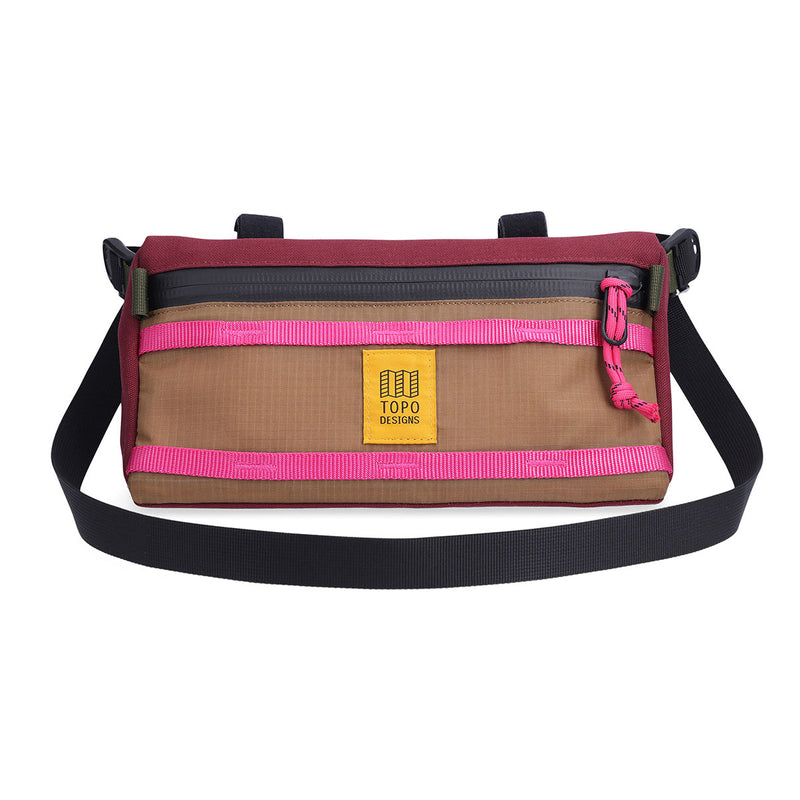 TOPO DESIGNS MOUNTAIN BIKE BAG - BURGUNDY / DARK KHAKI