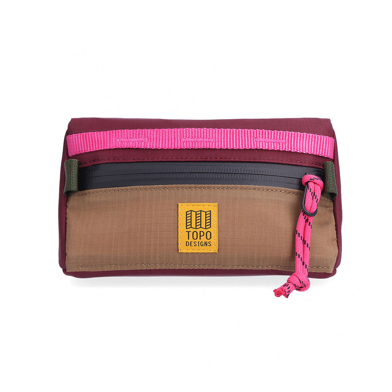 TOPO DESIGNS MOUNTAIN BIKE BAG MINI - BURGUNDY / DARK KHAKI