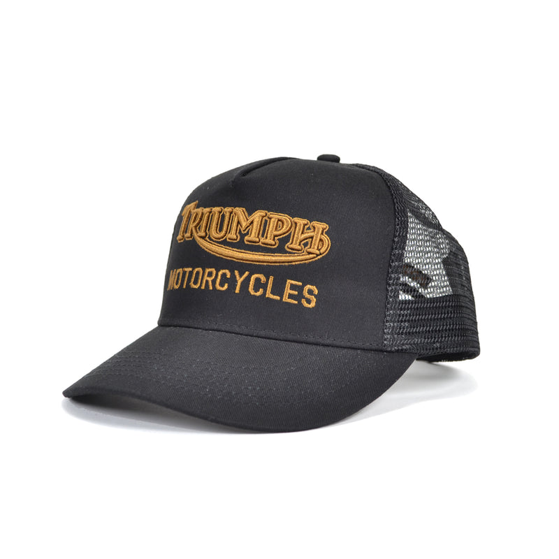 TRIUMPH HERITAGE OIL TRUCKER TRIUMPH MOTO EMB - BLACK/GOLD