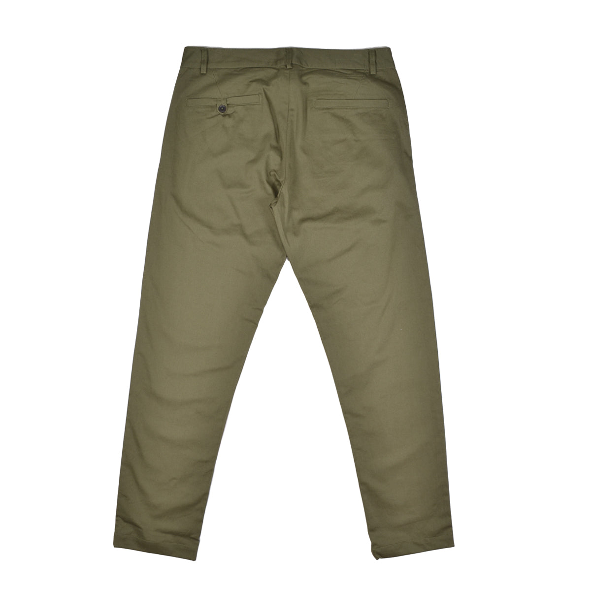 Olive green pants on a white background